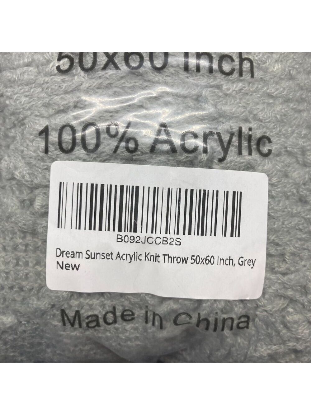 New in package Dream Sunset 50” x 60” lightweight throw grey - Picture 3 of 3